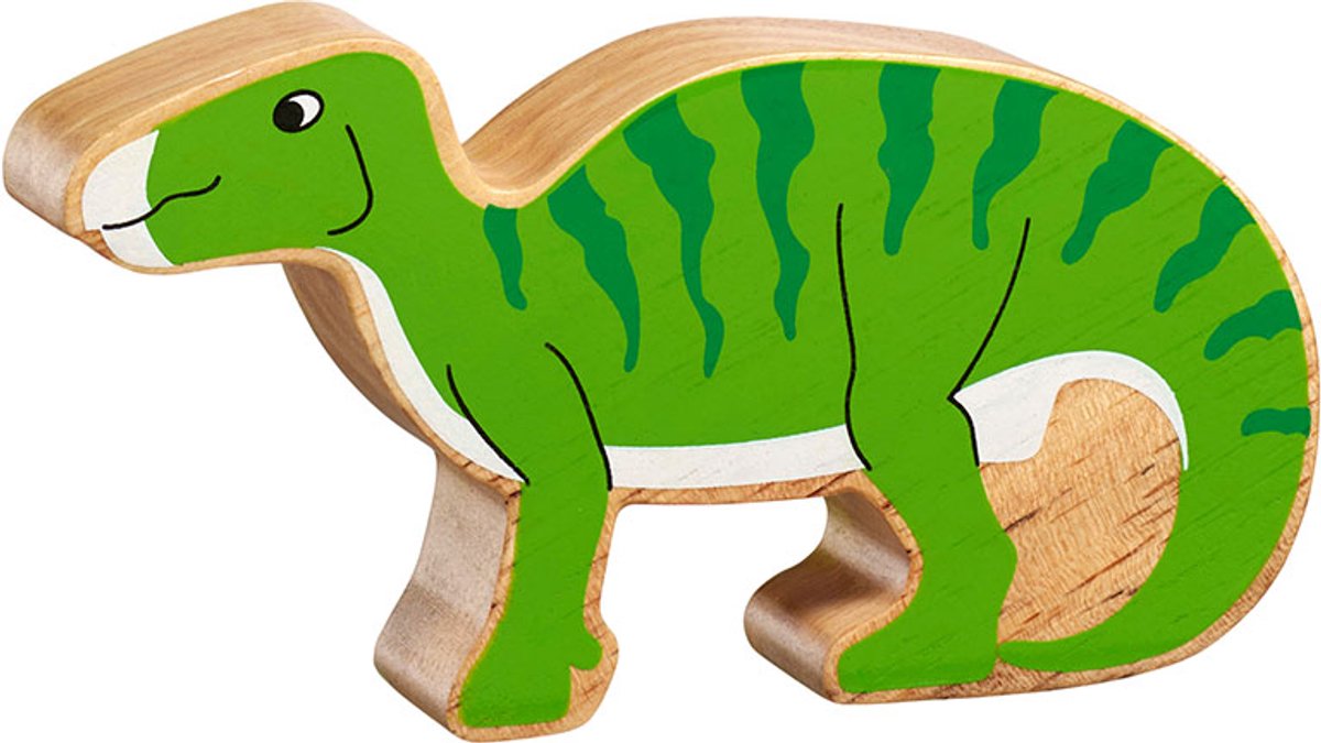 Iguanodon bois naturel peint