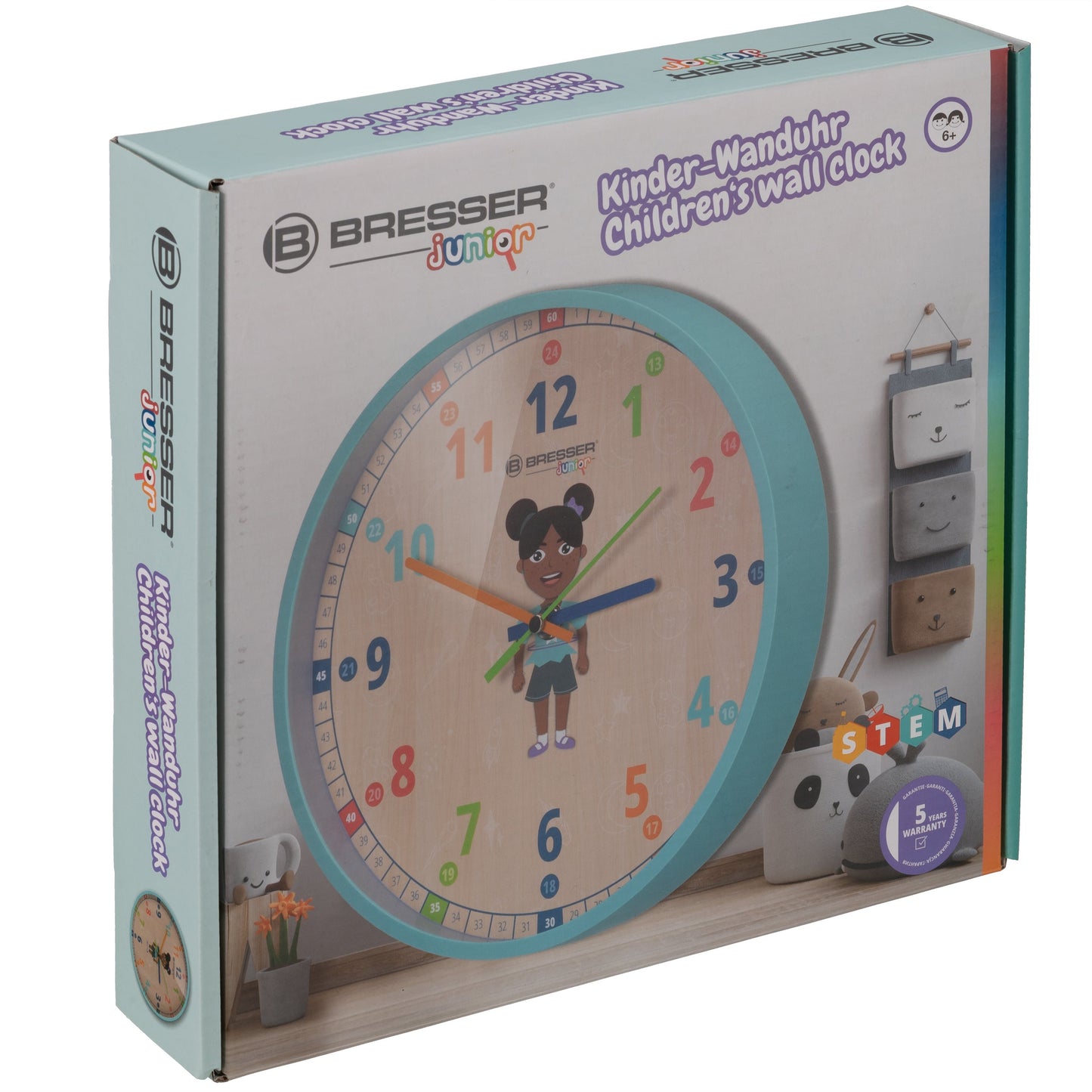 Horloge murale pour enfants orange
