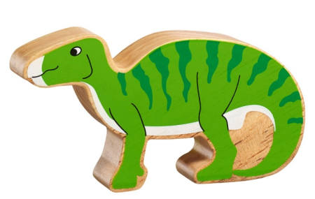 Iguanodon bois naturel peint