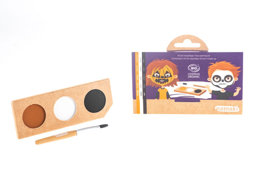 Kit de maquillage 3 couleurs Citrouille & Squelette