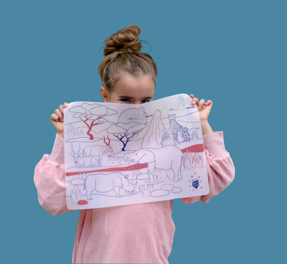 set à colorier - La savanne