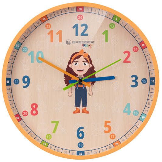Horloge murale pour enfants orange